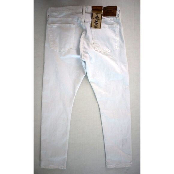 Polo Ralph Lauren Men's Sz 32x32 White Varick Slim Straight Denim Jeans - Picture 2 of 10